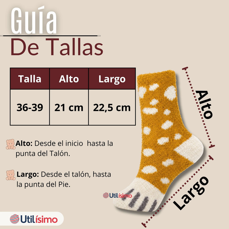 Calcetines PLUSH Gatito Surtido Mujer Invierno Térmico 1 Par
