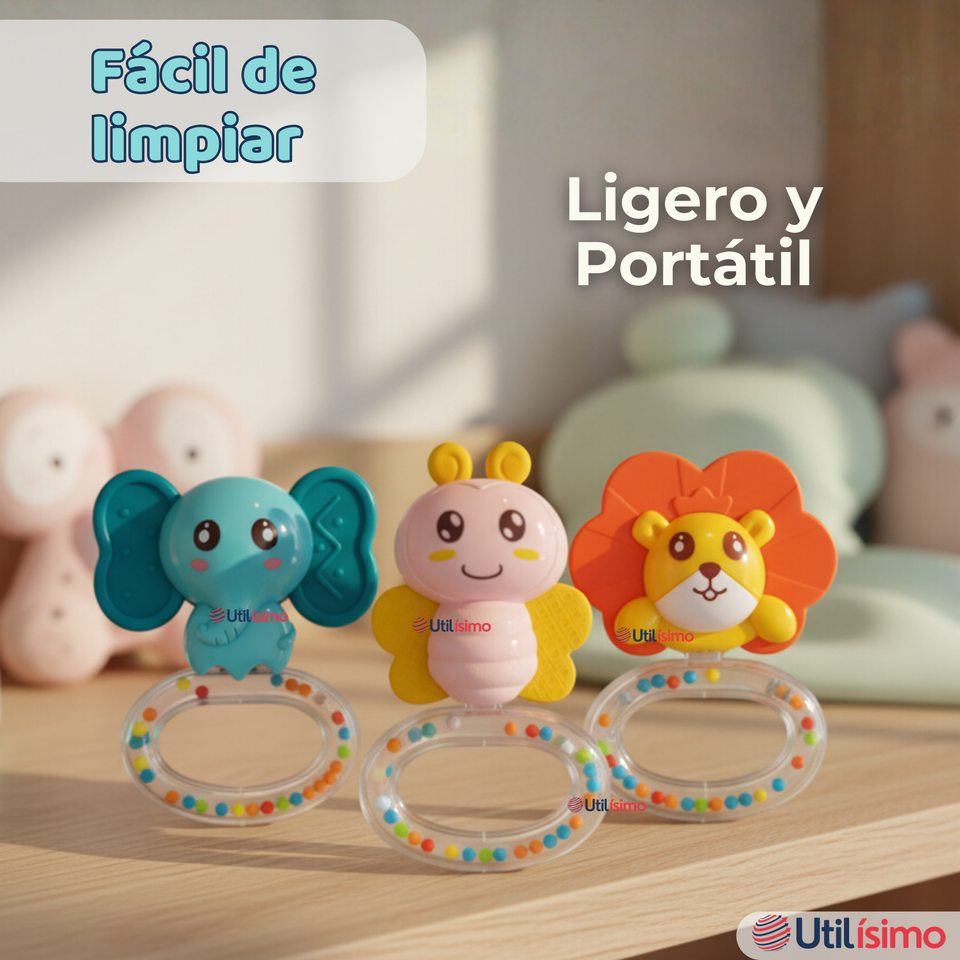 Set 3 Piezas Sonajeros Bebé Cascabel Juguetes Niño y Niña