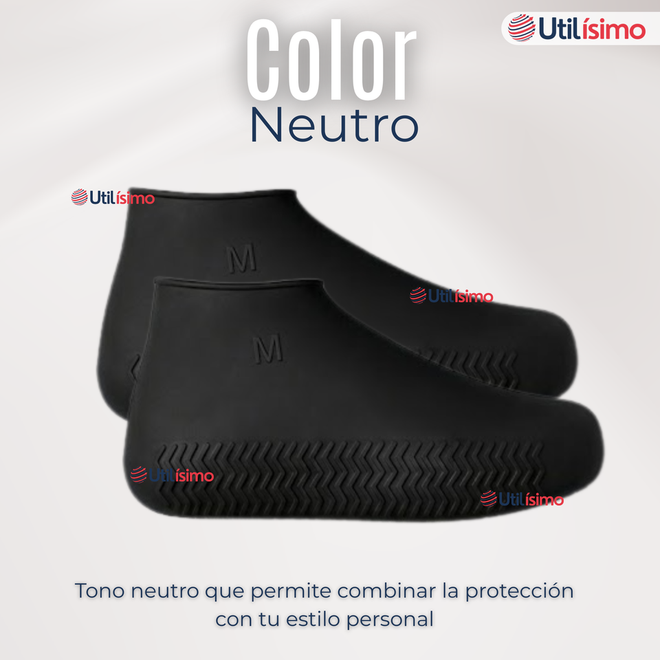 Pack 3 Pares Fundas Cubre Zapatos Negro Impermeable Surtidas Silicona Antideslizante