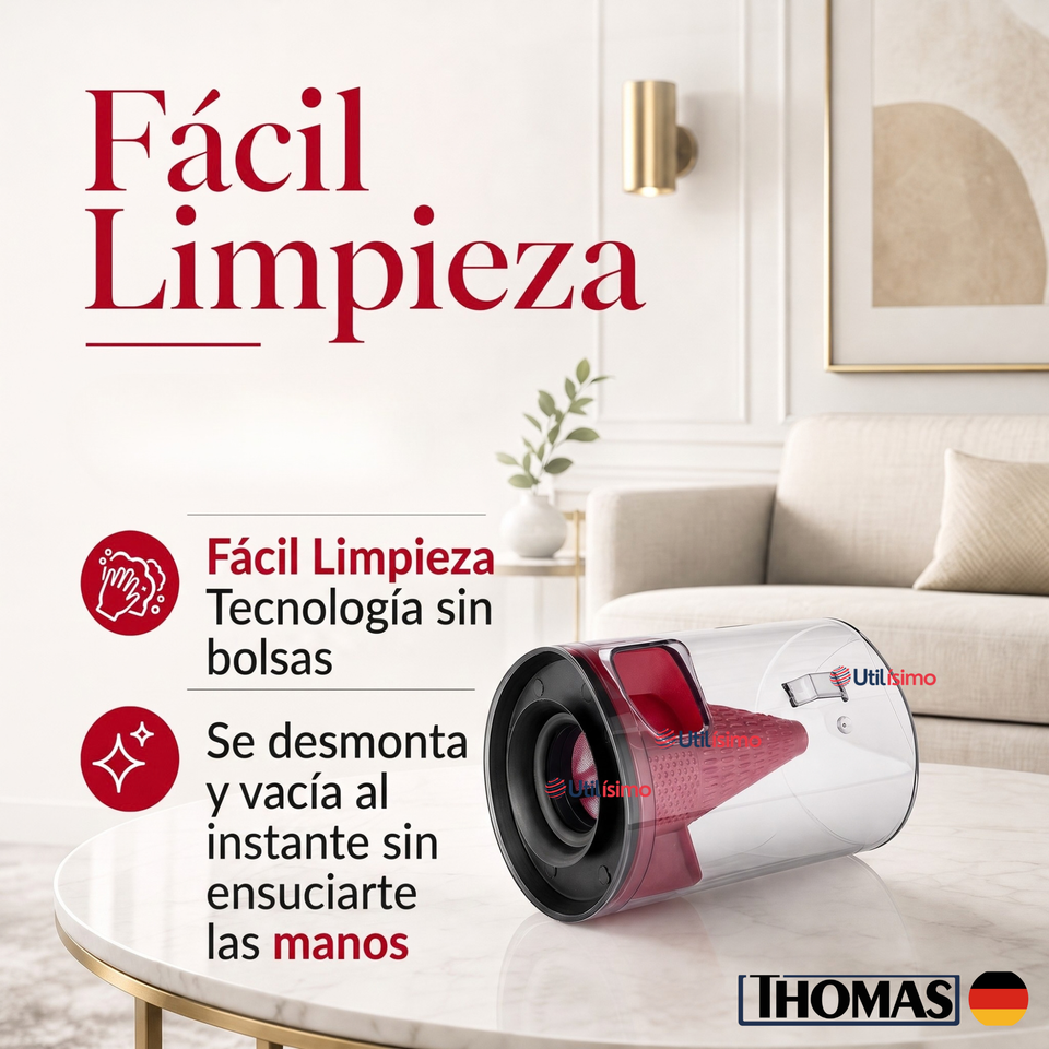 Aspiradora Barredora Thomas Th-1022c 2 En 1 Con Cable Color Rojo 600W