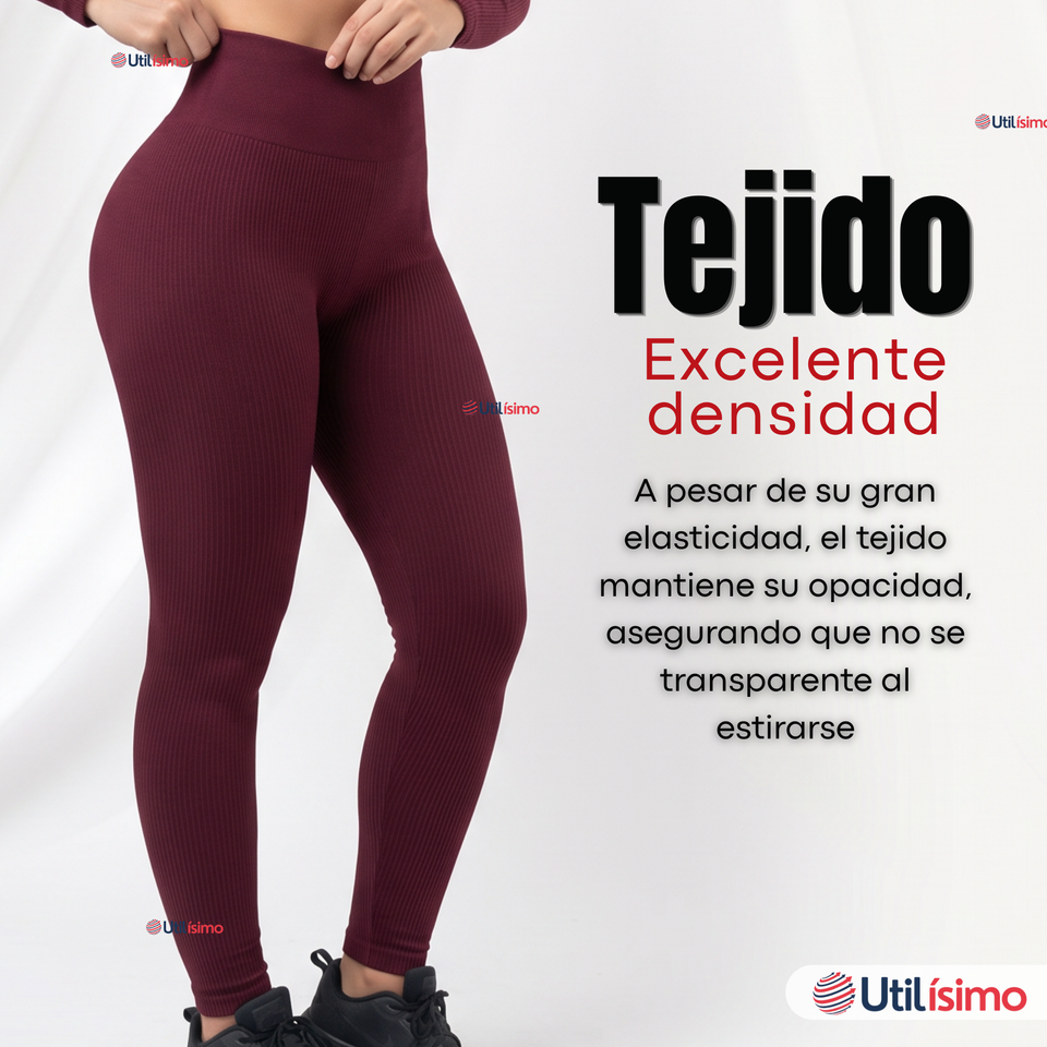 Calza Polar Con Chiporro Térmica Mujer Elasticada Burdeo
