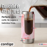 Vaso Térmico Contigo® Mug Huron Rose Quartz 473 ML Tecnología SNAPSEAL™