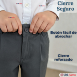 Pack 3 Pantalón Escolar Colegio Clásico Niño Gris