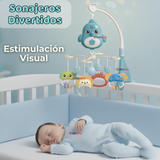 Móvil Giratorio Musical Proyector Bebé Niño Azul