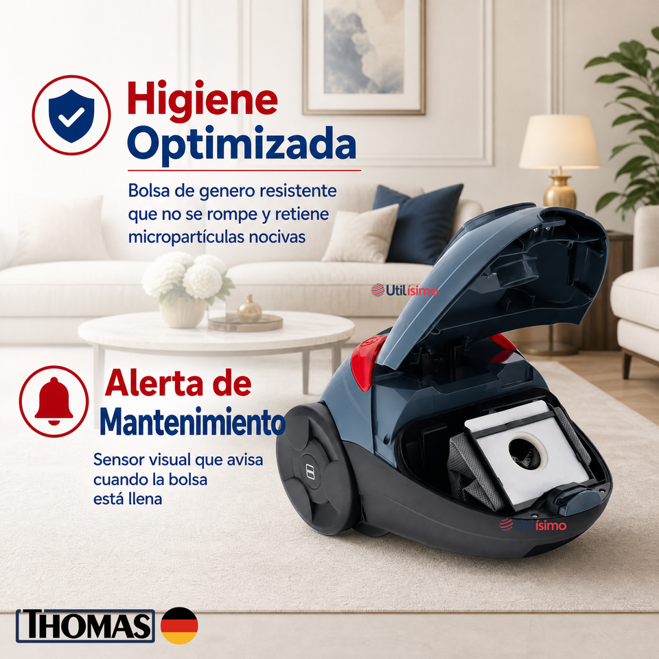 Aspiradora Thomas Th-1407 1400w Color Gris