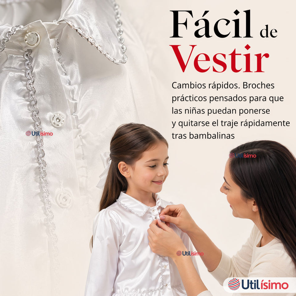 Traje Tirana Diablada Negro 3 Piezas Niña Baile Típico Fiestas Patrias