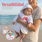Bata de Baño Niña Toalla 100% Algodón Cobertura Completa Estampados Surtidos