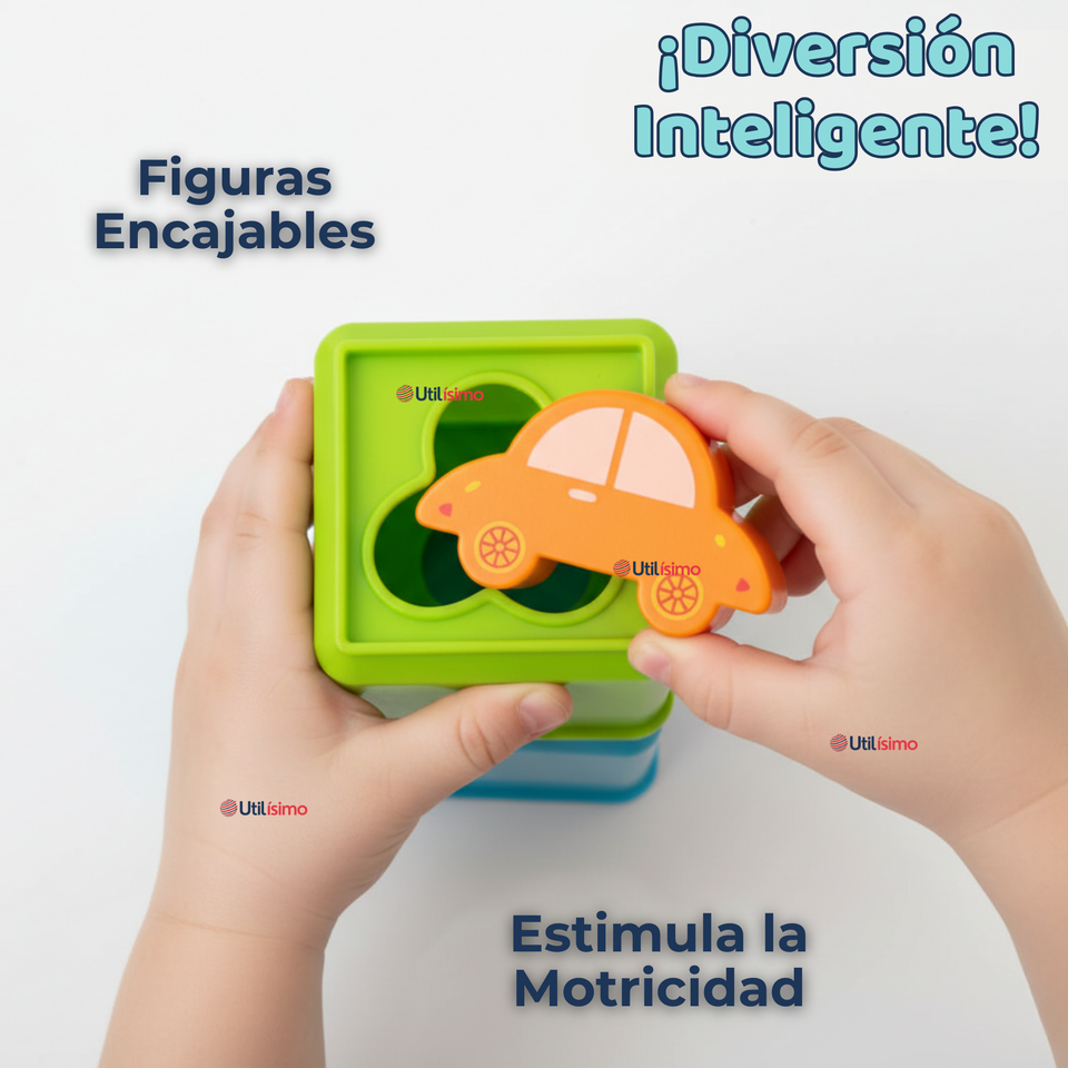 Juego Didáctico Bebé Encaje Apilable Torre Con Figuras Niña y Niño