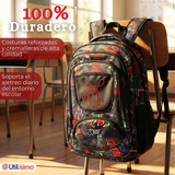 Mochila Escolar Con Estuche 43cm Tela Oxford Impermeable Niño