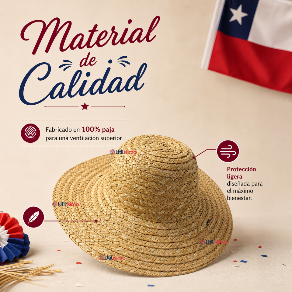 Sombrero Chupalla Huaso Niño Fiestas Patrias