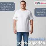 Pack 6 Camisetas Poleras 100% Algodón Básica Lisa Elástica Hombre Blanco
