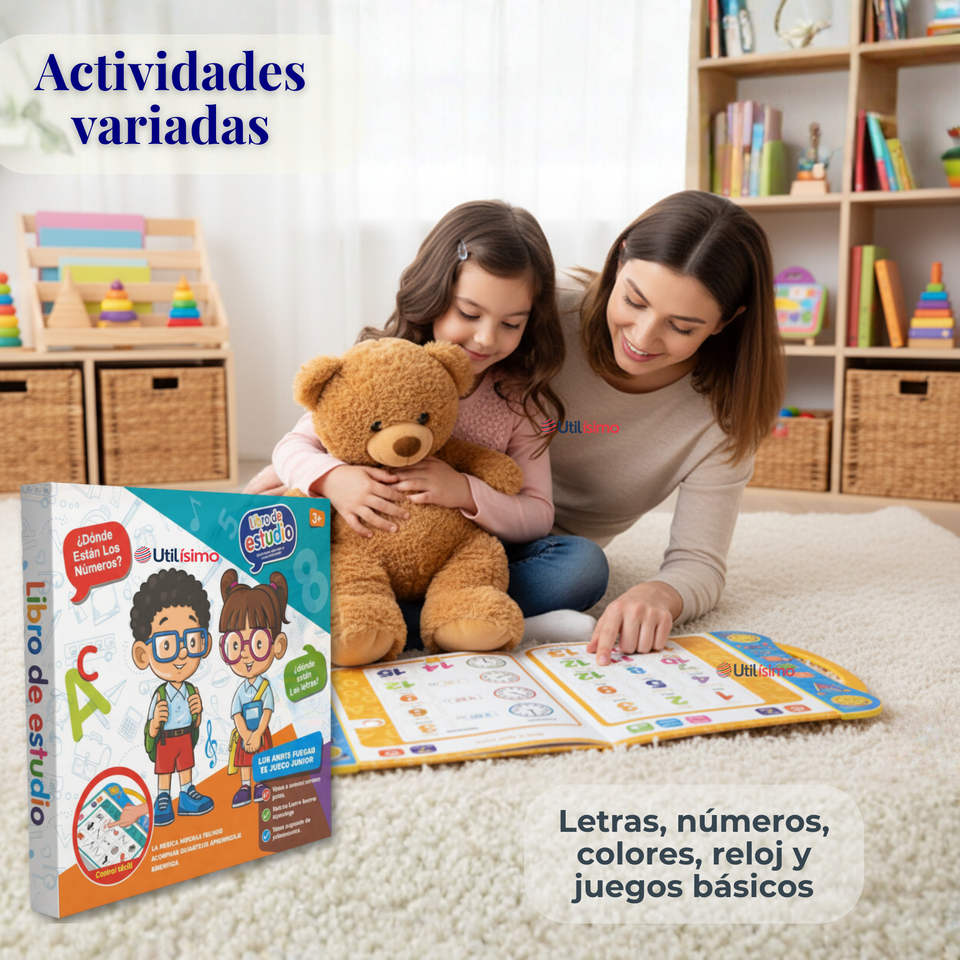 Libro Didáctico Interactivo Aprendizaje Bilingüe Juguete Para Niños