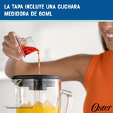Licuadora Oster® con tecnología reversible, 2 programas automáticos y 3 velocidades más pulso