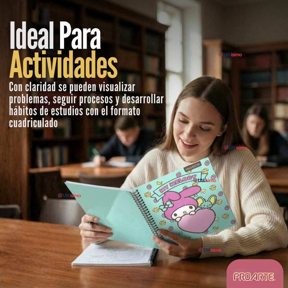 Pack 10 Cuadernos Universitarios My Melody 100 Hojas Proarte Diseño Surtido