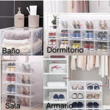 Zapatera Plegable 6 Niveles Cajas Organizadoras Apilable Color Blanco