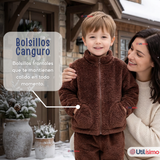 Conjunto 2 Piezas Buzo Polerón Pantalón Bebe Niño Poliéster Brown