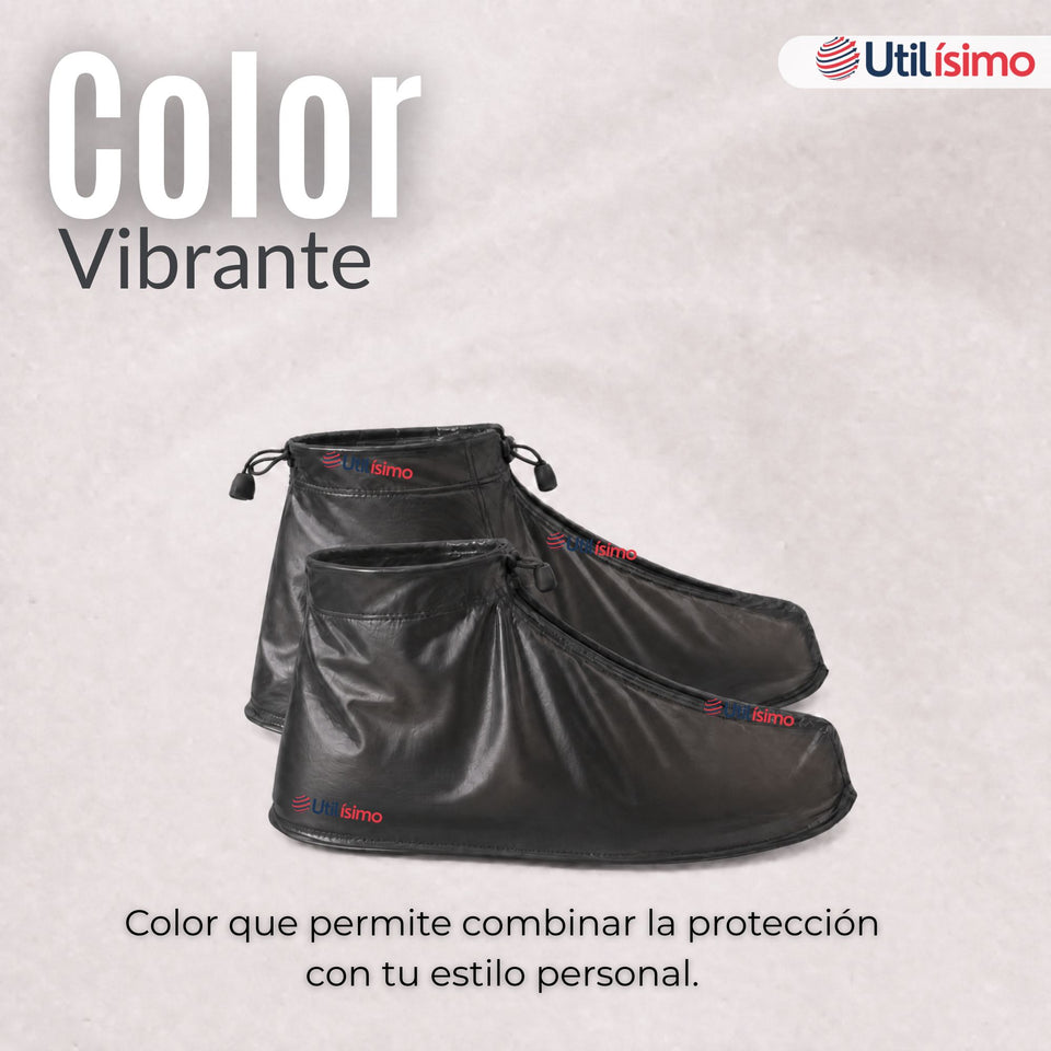 Fundas Cubre Calzado Impermeables Aislante Lluvia Negro Hombre 1 Par