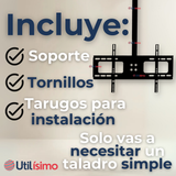 Soporte TV Techo Pared Ajustable 55Kg 26 a 55 Pulgadas 26 27 28 29 32 37 39 40 42 43 46 47 48 49 50 51 52 55