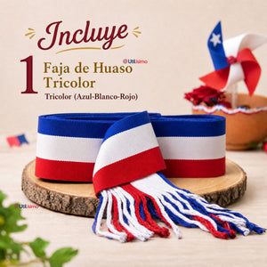 Faja Huaso Bandera Chile Juvenil Fiestas Patrias Bailes Típico