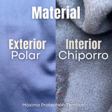 Calza Polar Con Chiporro Palazzo Mujer Elasticada Térmica Azul Marino