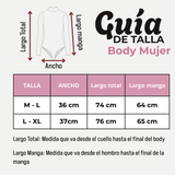 Body Manga Larga Con Encaje Bambú Mujer Colores Surtidos
