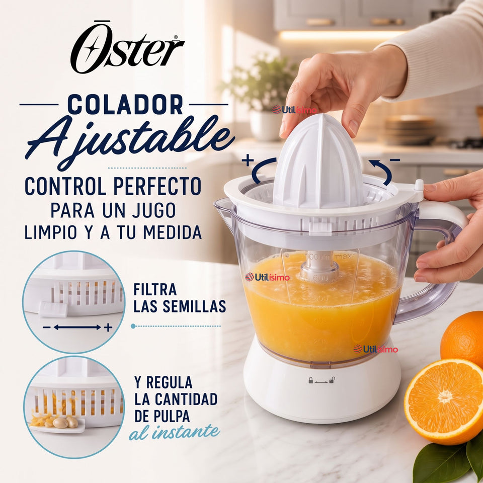 Exprimidor De Cítricos Oster® Blanco Rotación Bidireccional FPSTJU407W