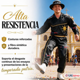Traje Caporal Típico Completo Con Sombrero Negro Hombre Fiestas Patrias