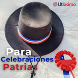 Sombrero Huaso Ajustable Elegante Fiestas Patrias