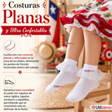 1 Par Calcetines Encaje Vuelos Niña Algodón Fiestas Patrias