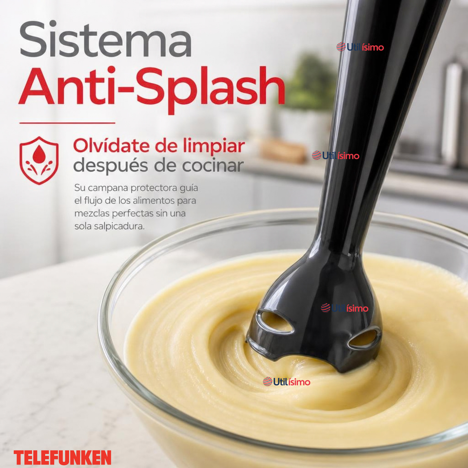 Batidora de inmersión Telefunken SmartMix 2000 negra 500W