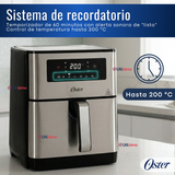 Freidora de aire digital Oster® con capacidad de 9L CKSTAF90D 1550W