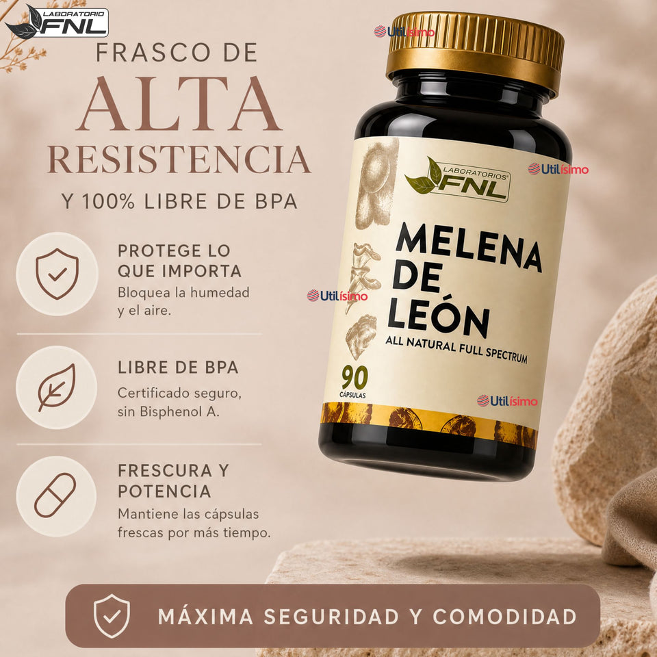 Melena De León FNL 90 Cápsulas Sabor Natural