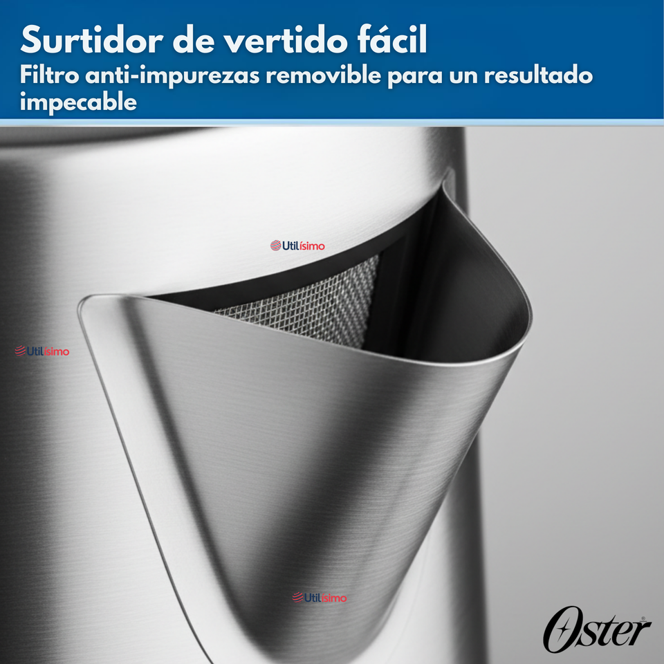 Hervidor eléctrico Oster® 1.7 lt control de temperatura BVSTKT8970