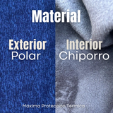 Calza Polar Con Chiporro Palazzo Mujer Elasticada Térmica Azul jeans