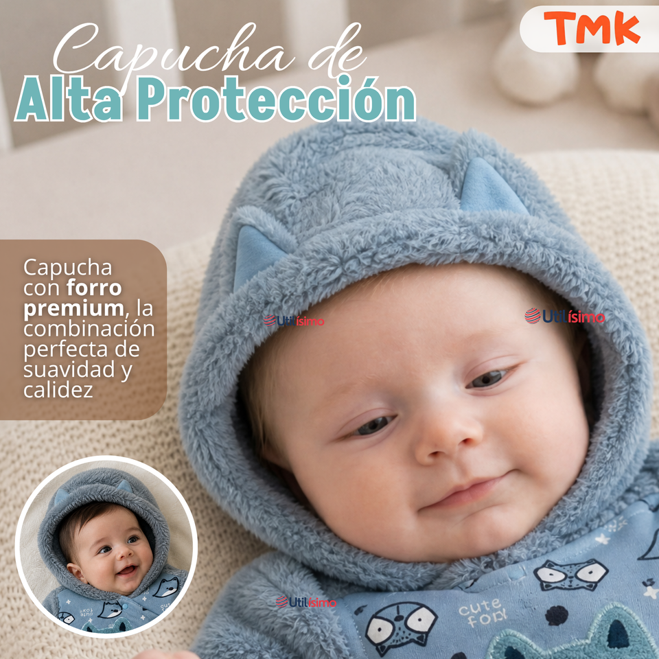 Conjunto Buzo Polerón Con Capucha Térmico Algodón 2 Piezas Niño Bebé