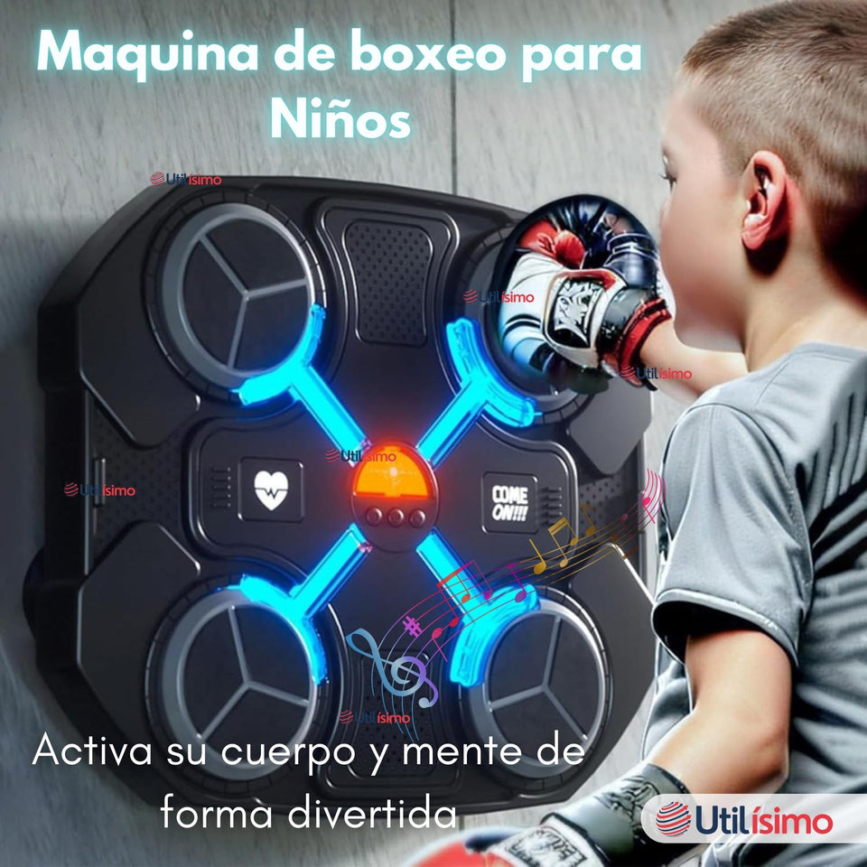 Maquina De Boxeo Musical Para Niños Bluetooth Entrenamiento Inteligente