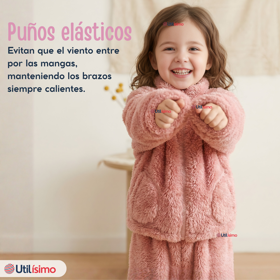 Conjunto 2 Piezas Buzo Polerón Pantalón Bebe Niña Poliéster Pink