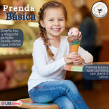 Pack 3 Camisetas Poleras Algodón Cuello Redondo Blanca Primera Capa Manga Larga Niña