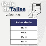Pack 6 Calcetínes Escolares Corto Acrilico Gris Niño Juvenil