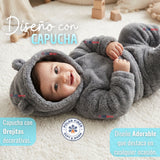Buzo Polerón Conjunto Polar Niño Niña Con Capucha Gris