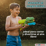 Pistola Lanza Agua Dinosaurio Color Verde Juguete 30cm Niño
