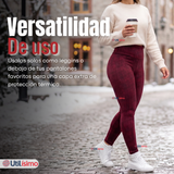 Calza Polar Con Chiporro Térmica Mujer Elásticada Burdeo Jeans