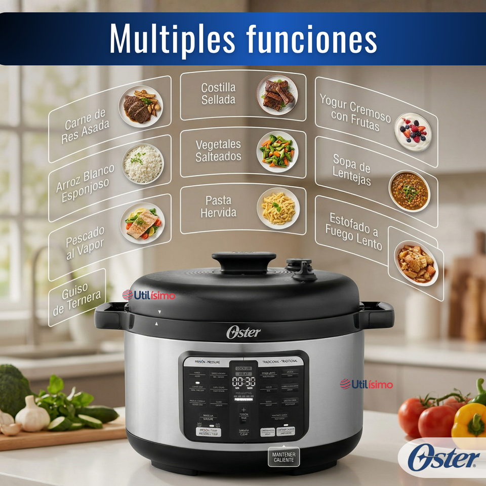 Multi-olla rápida ovalada de 5.7L con 15 funciones CKSTPCECOV57 900W