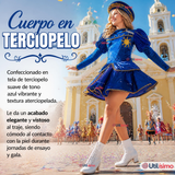 Traje Caporal Típico Completo Con Sombrero Azul Juvenil Fiestas Patrias