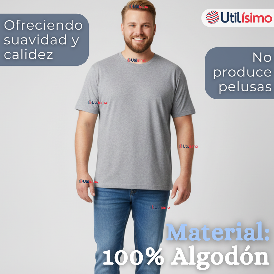 Pack 3 Camisetas Poleras 100% Algodón Básica Lisa Elástica Hombre Colores Surtidos