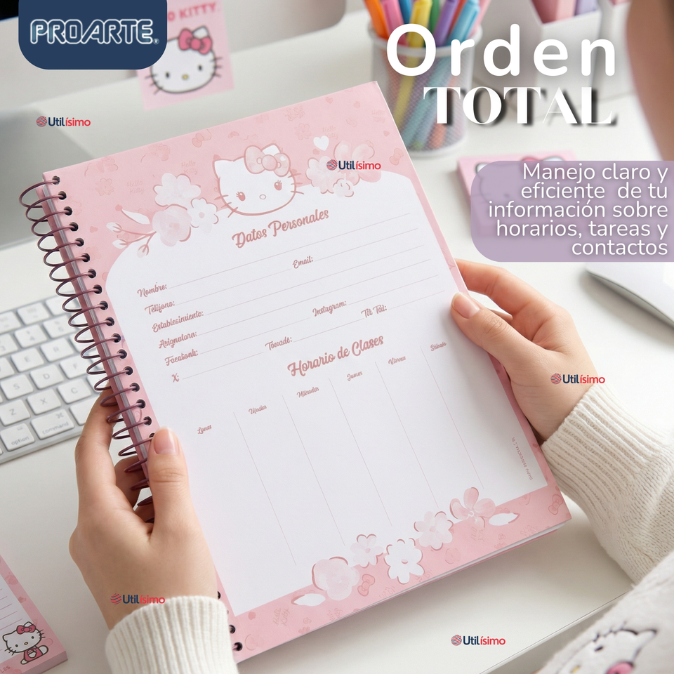 Cuaderno Universitario Hello Kitty 150 Hojas Tapa Gruesa Proarte Diseño Surtido