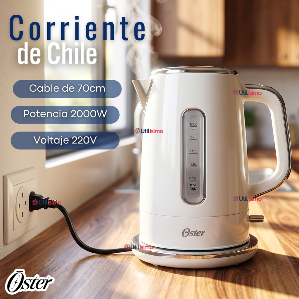 Hervidor Eléctrico Oster® de 1.7 Litros Para Té Café E Infusiones BVSTKT8107OM-052