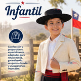 Chaqueta Huaso Niño  Beige Tradicional Fiestas Patrias Chile