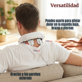 Masajeador Electro Estimulador Cervical Cuello Recargable 2 Electrodos
