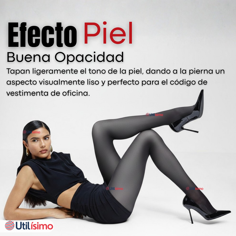 Pack 3 Pantys Semitransparentes Elasticadas Oficina Gris